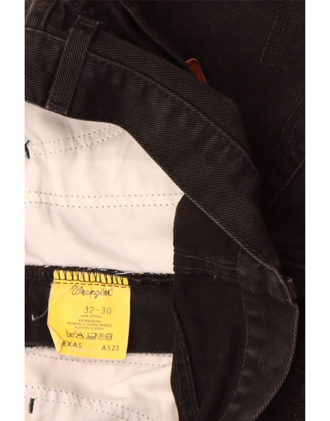 Wrangler Masculino Texas Straight Jeans W32 L30 Algodão Preto