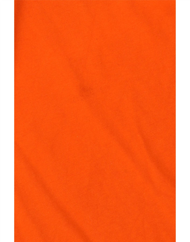 Camiseta masculina com estampa gráfica Champion, algodão colorblock laranja médio