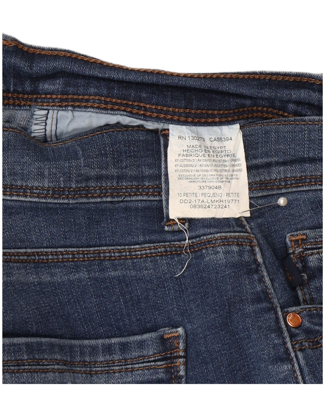 Lee Womens Capri Jeans US 10 Grande W30 L23 Azul Algodão