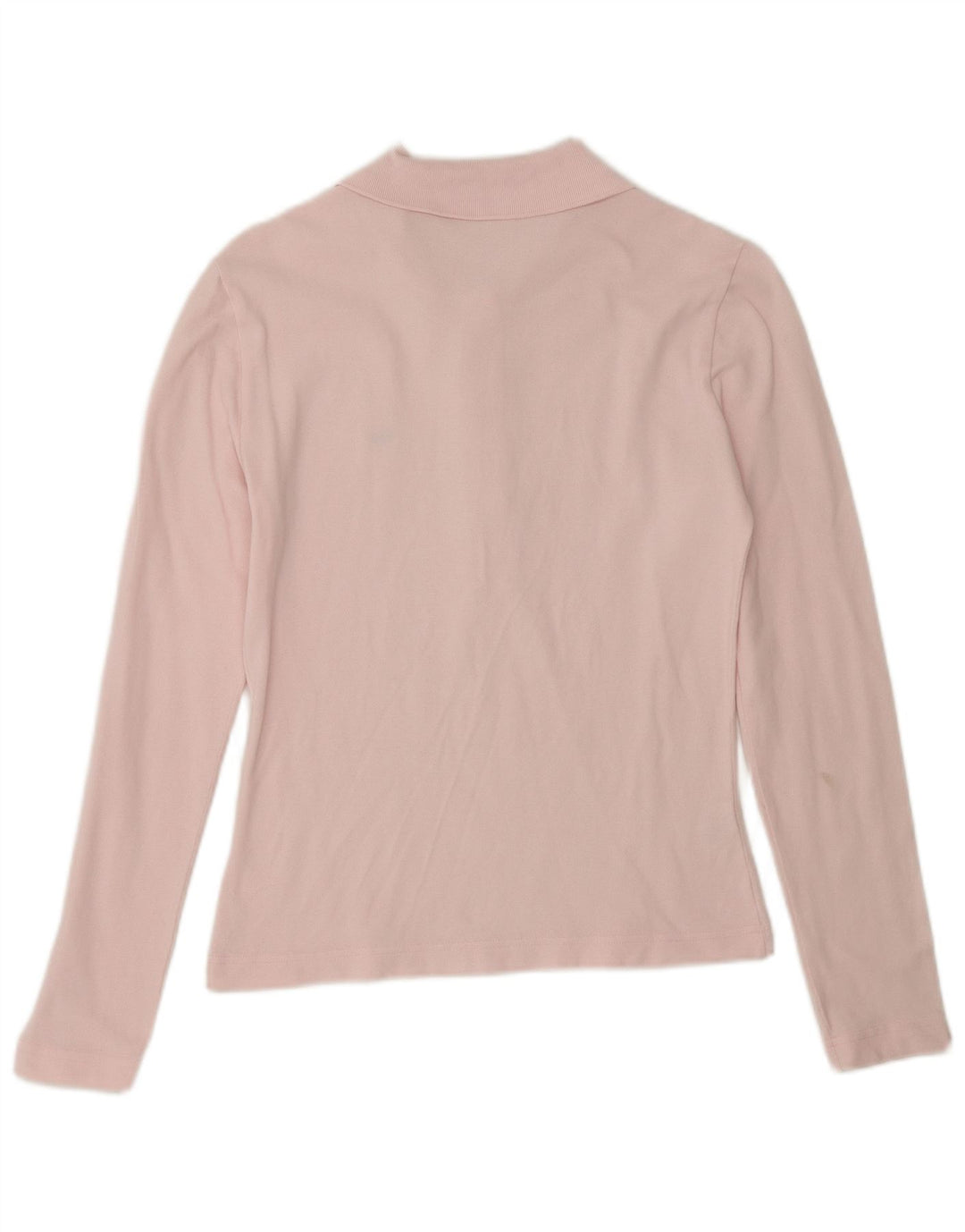 Camisa polo feminina de manga comprida Lacoste tamanho 40 algodão rosa médio
