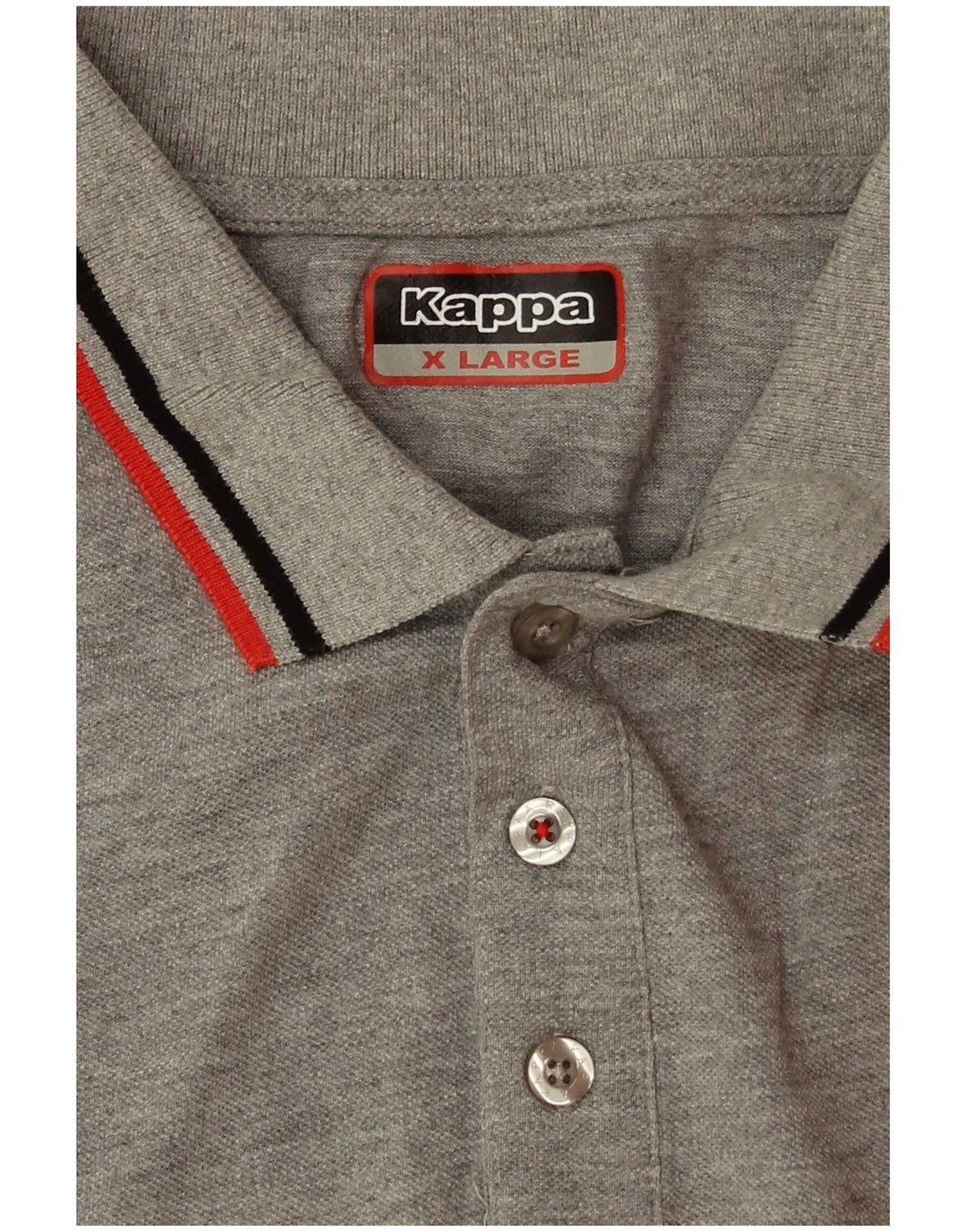 Camisa polo masculina Kappa XL cinza manchada