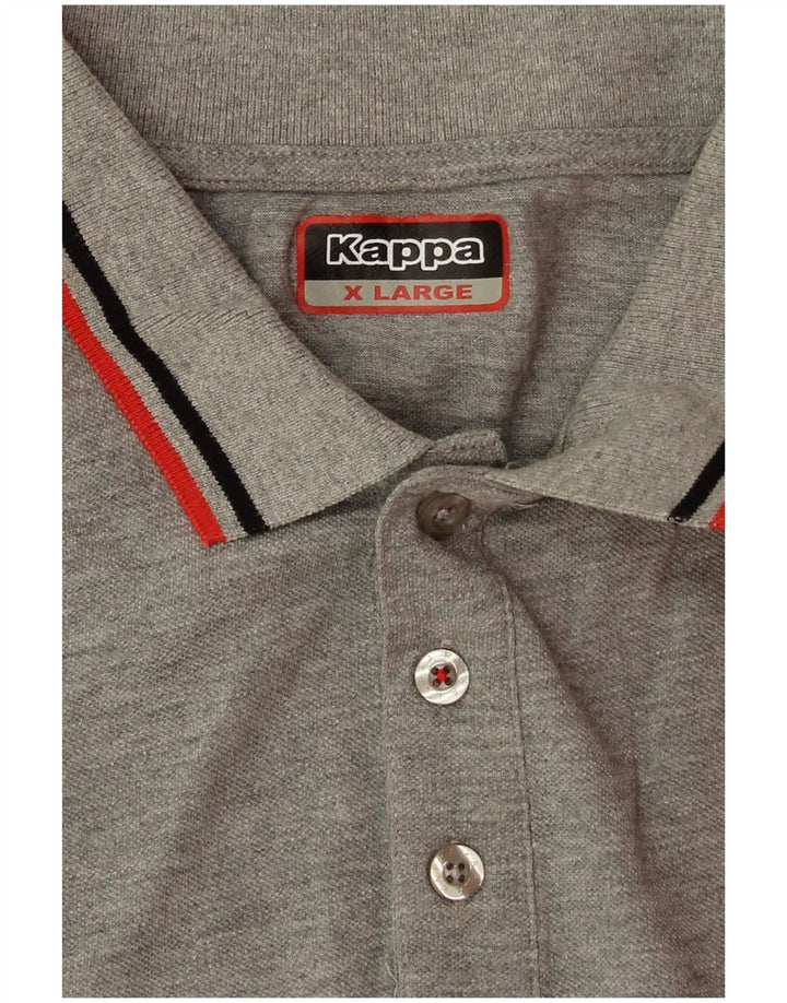 Camisa polo masculina Kappa XL cinza manchada