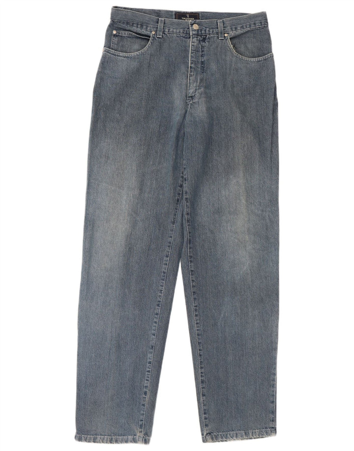 Trussardi Mens Tapered Jeans W36 L34 Azul Algodão