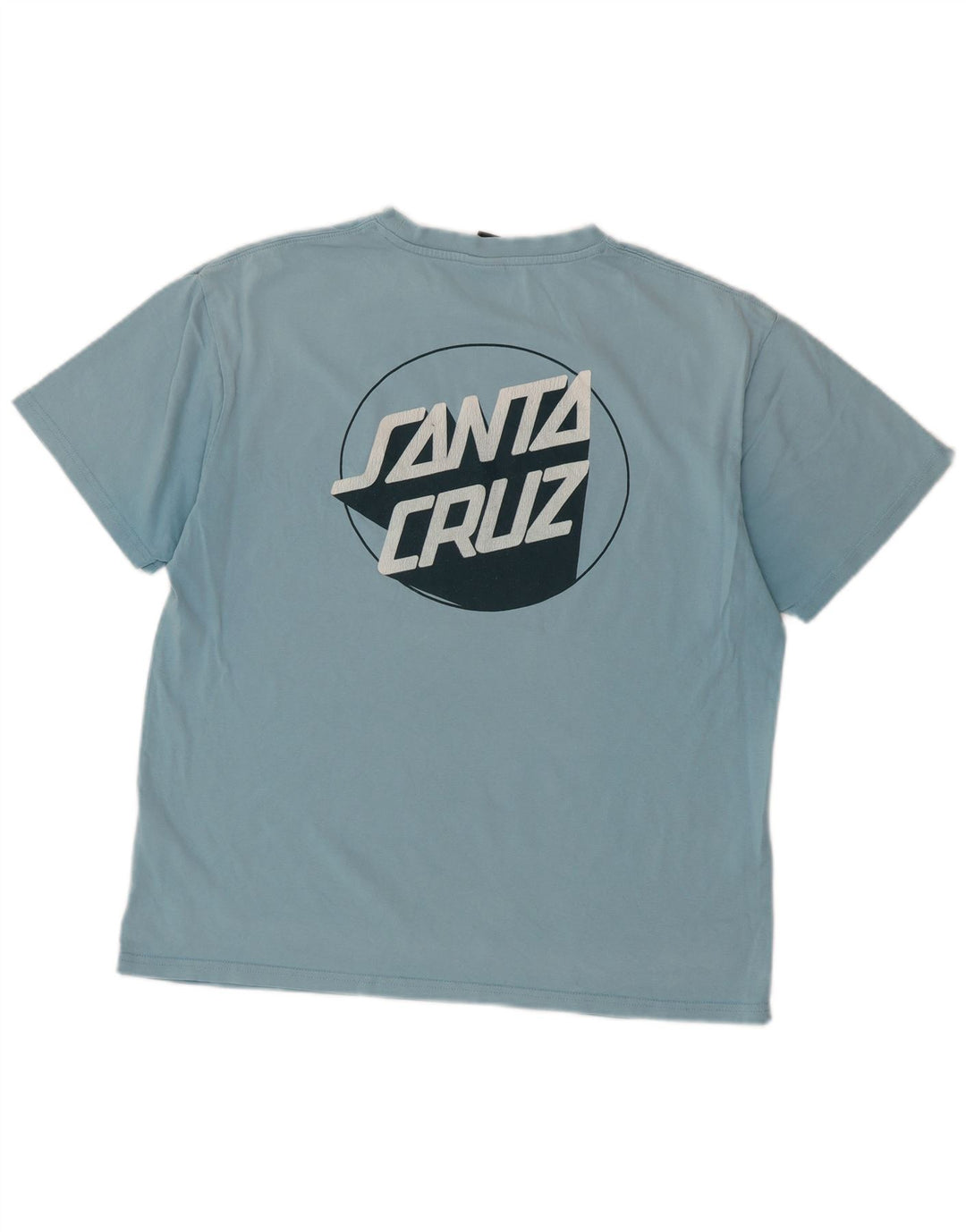 Camiseta gráfica masculina Santa Cruz Top médio algodão azul