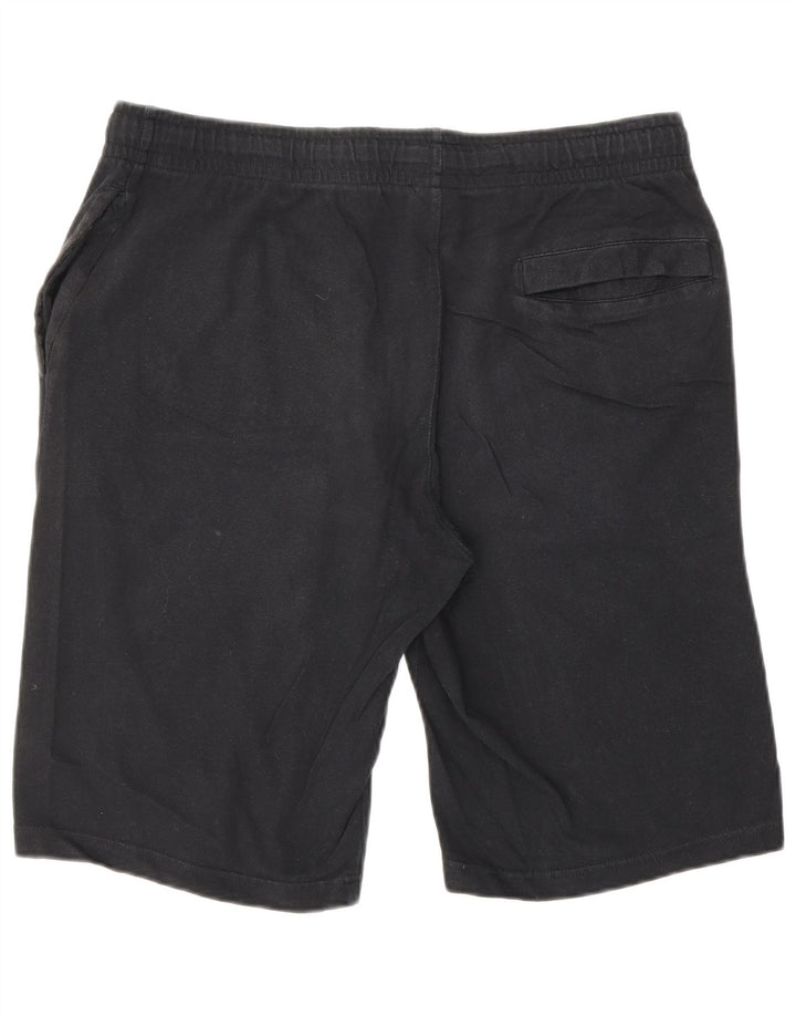 Shorts esportivos masculinos NIKE grandes de algodão preto