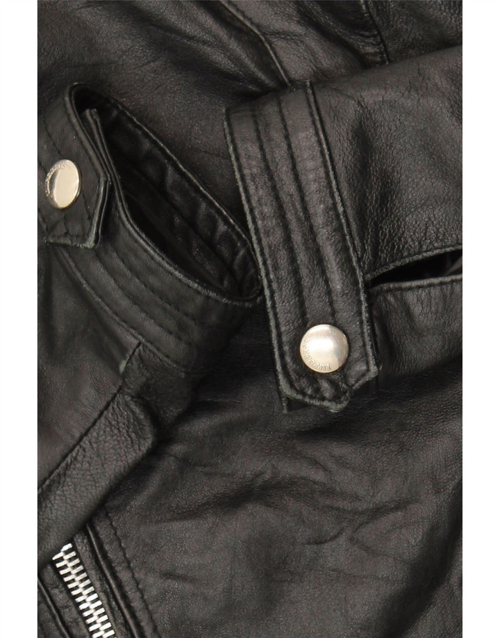 Jaqueta de couro militar feminina imperial IT 48 XL preta