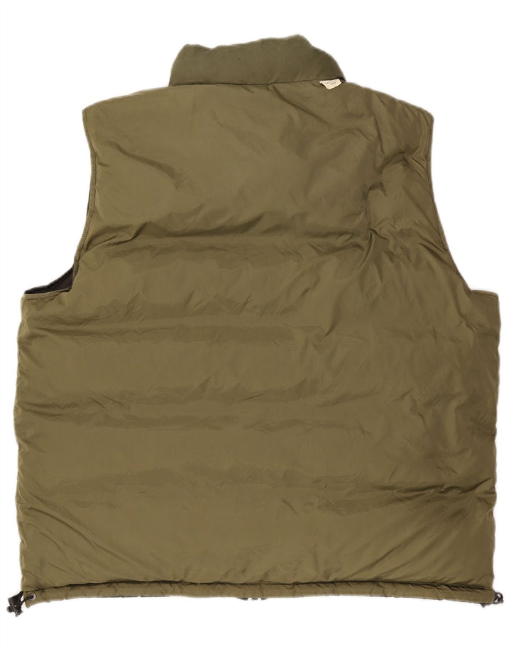 Colete acolchoado reversível masculino TIMBERLAND UK 44 2XL cáqui Colourblock Nylon