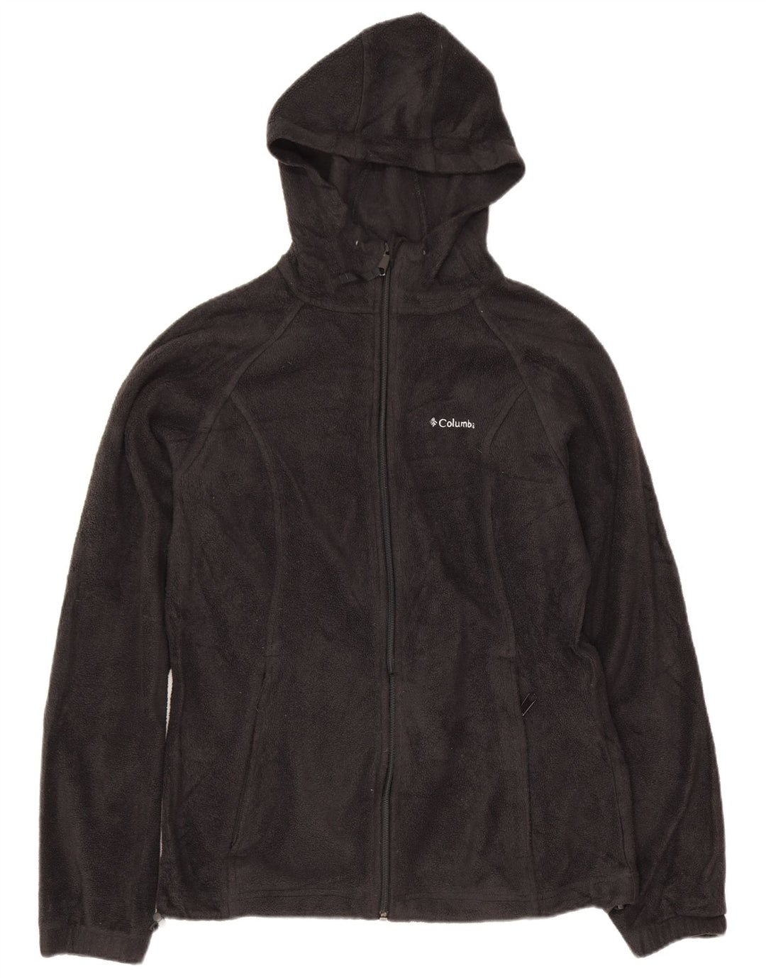 Jaqueta de lã com capuz Columbia masculina UK 36 poliéster preto pequeno
