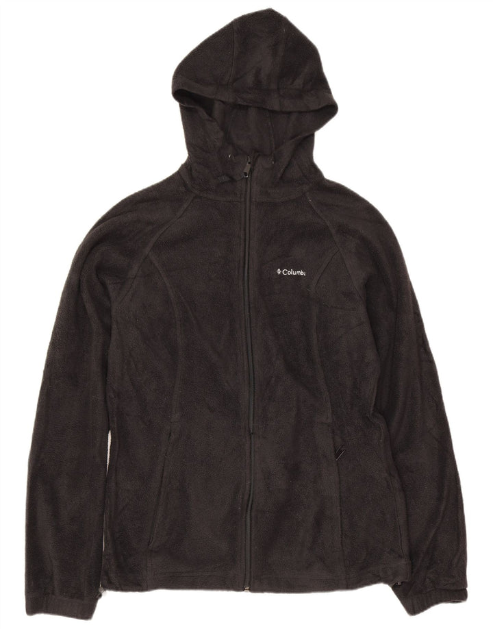 Jaqueta de lã com capuz Columbia masculina UK 36 poliéster preto pequeno