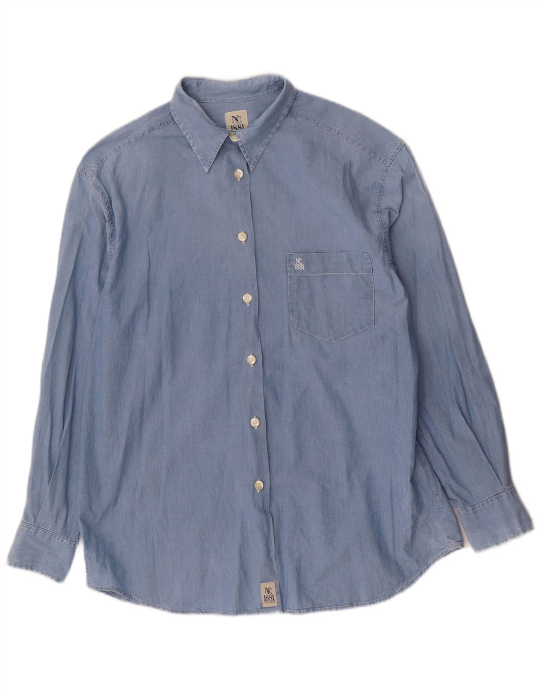 Camisa feminina Cerruti 1881 UK 14 azul médio