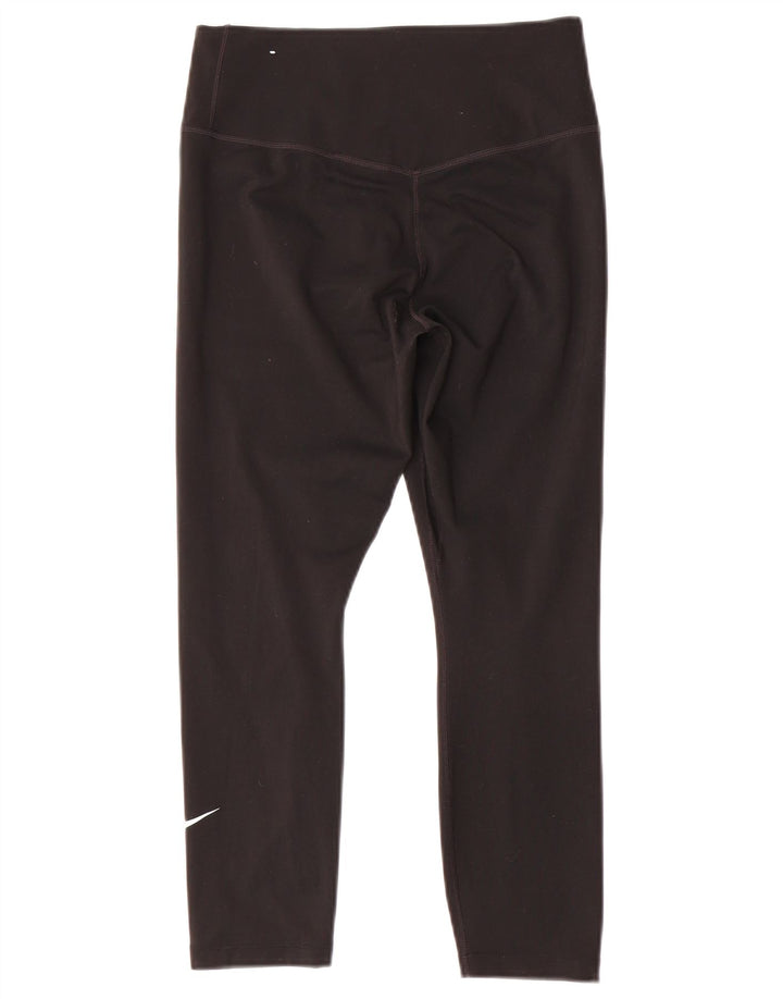 Leggings Nike Dri Fit Capri UK 10 Pequeno Poliéster Preto