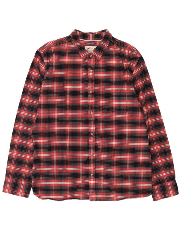 Camisa masculina de flanela Fat Face XL algodão xadrez vermelho