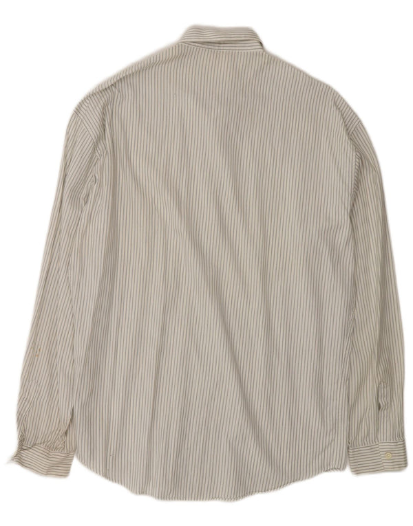 Camisa masculina Gianni Versace média listrada branca
