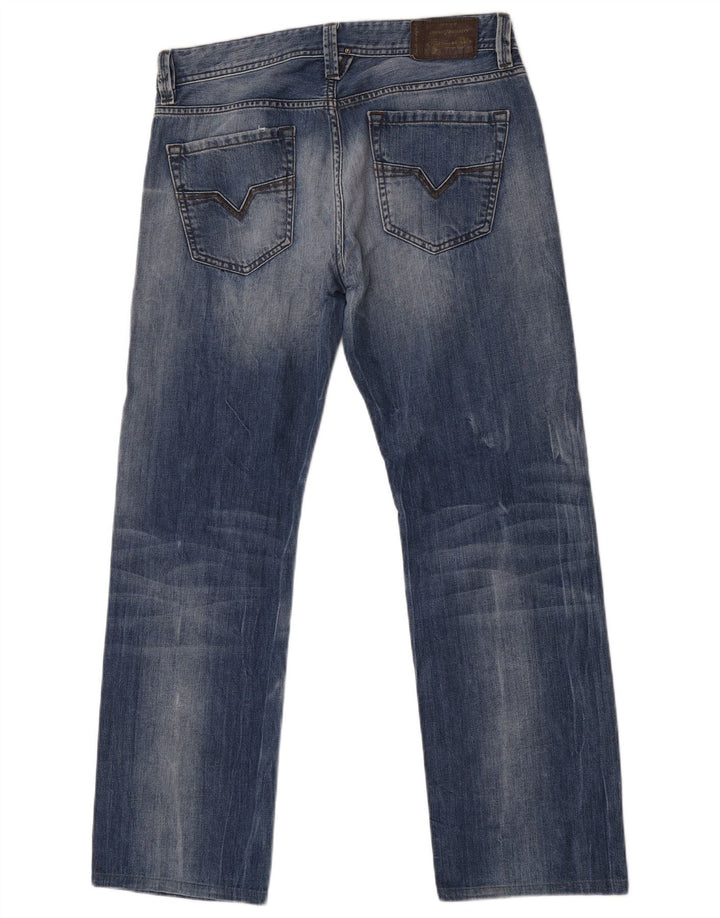 Diesel Mens Larkee Regular Straight Jeans W31 L30 Azul Algodão