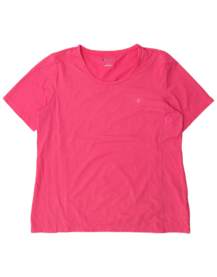 Camiseta Feminina Champion UK 16 Grande Rosa Geométrica Poliéster Esportes