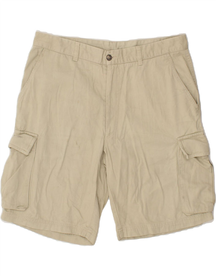 NAVY COAT Mens Cargo Shorts IT 52 2XL W34 Beige Cotton Vintage Navy Coat and Second-Hand Navy Coat from Messina Hembry 