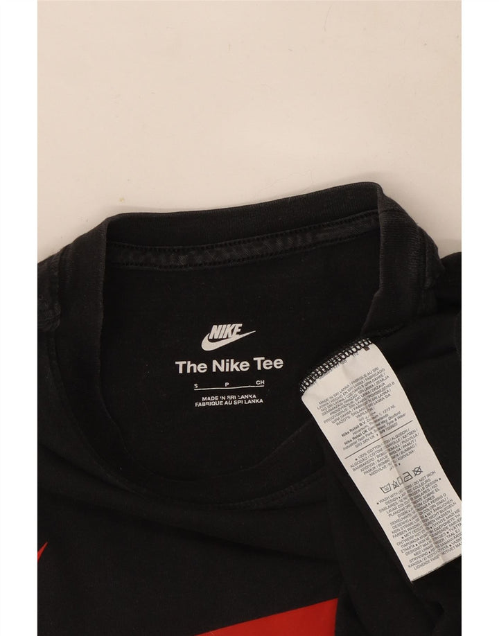 Camiseta Nike masculina gráfica top pequeno algodão preto