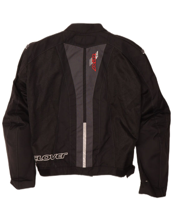 Jaqueta feminina Clover Graphic Racer UK 14 médio preto colorblock poliamida