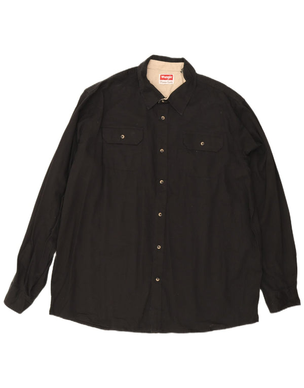 Camisa alta masculina Wrangler 2XL algodão preto