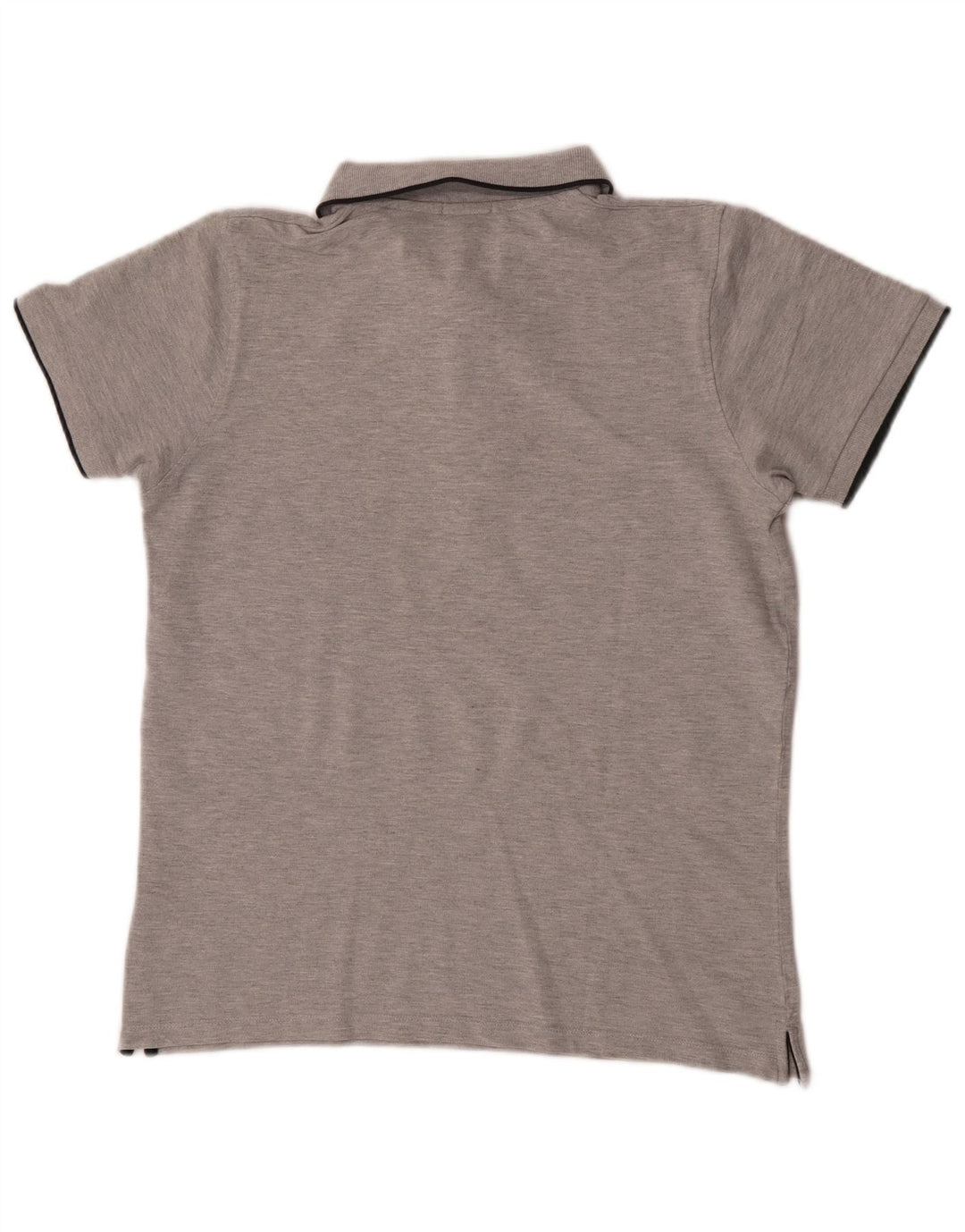 Camisa polo masculina Liu Jo Slim Fit algodão manchado cinza médio