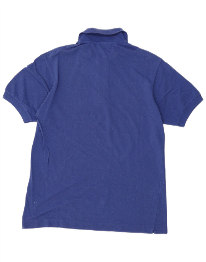 Camisa polo masculina Lacoste tamanho 3 pequeno algodão azul