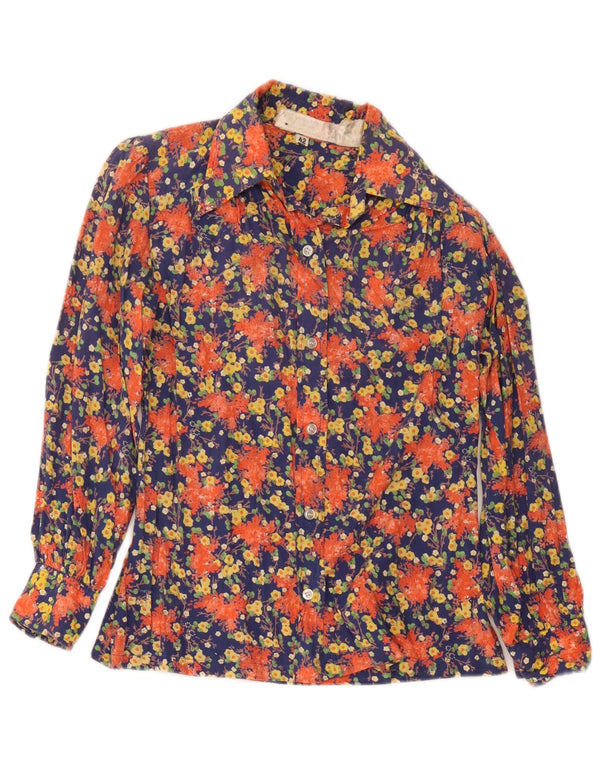 Blusa Camisa Feminina Vintage IT 42 Médio Multicolorido Floral