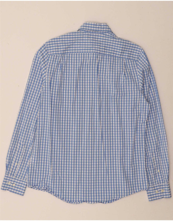 Camisa masculina TOMMY HILFIGER pequena algodão guingão azul