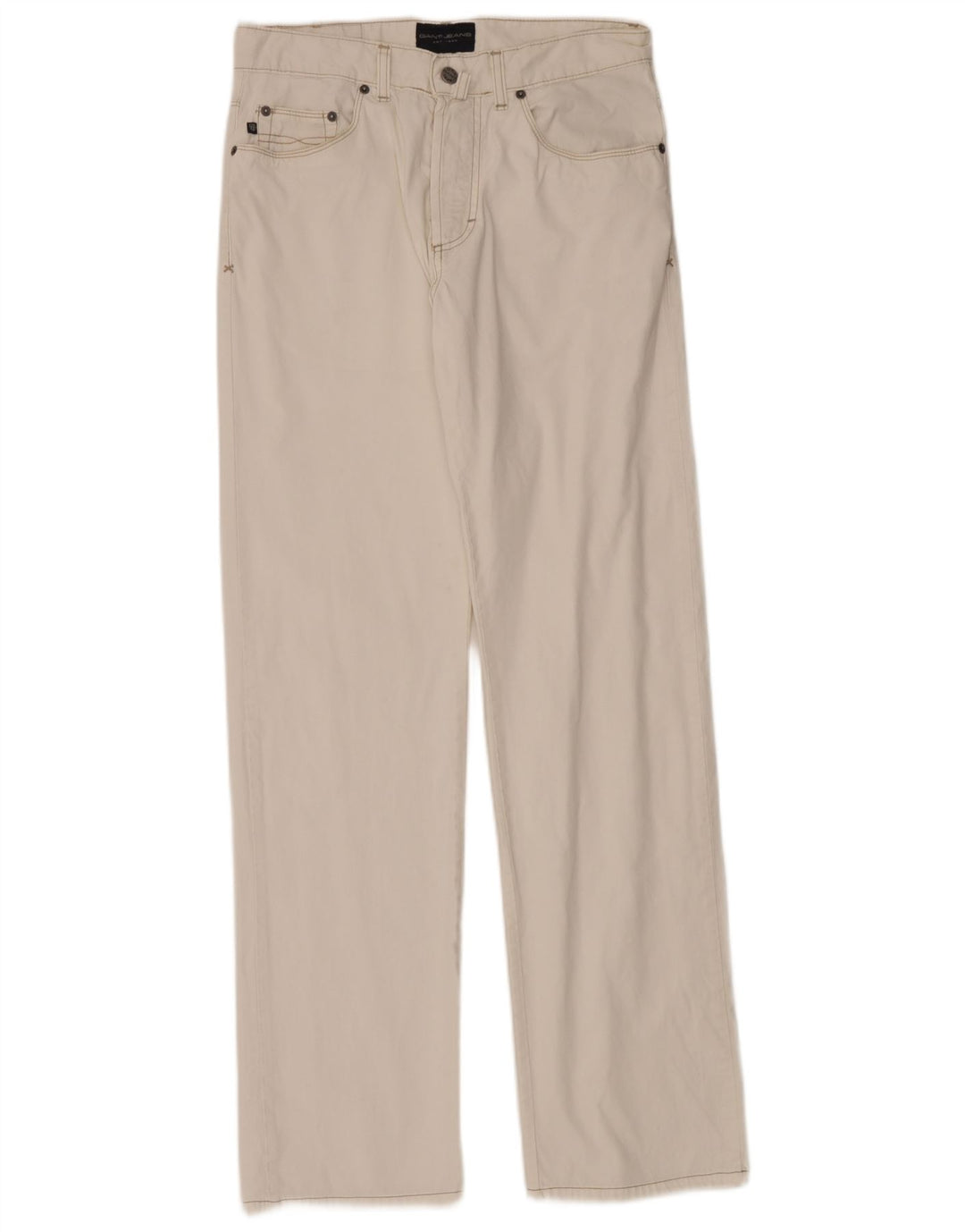 Jeans retos masculinos Gant W31 L33 algodão branco