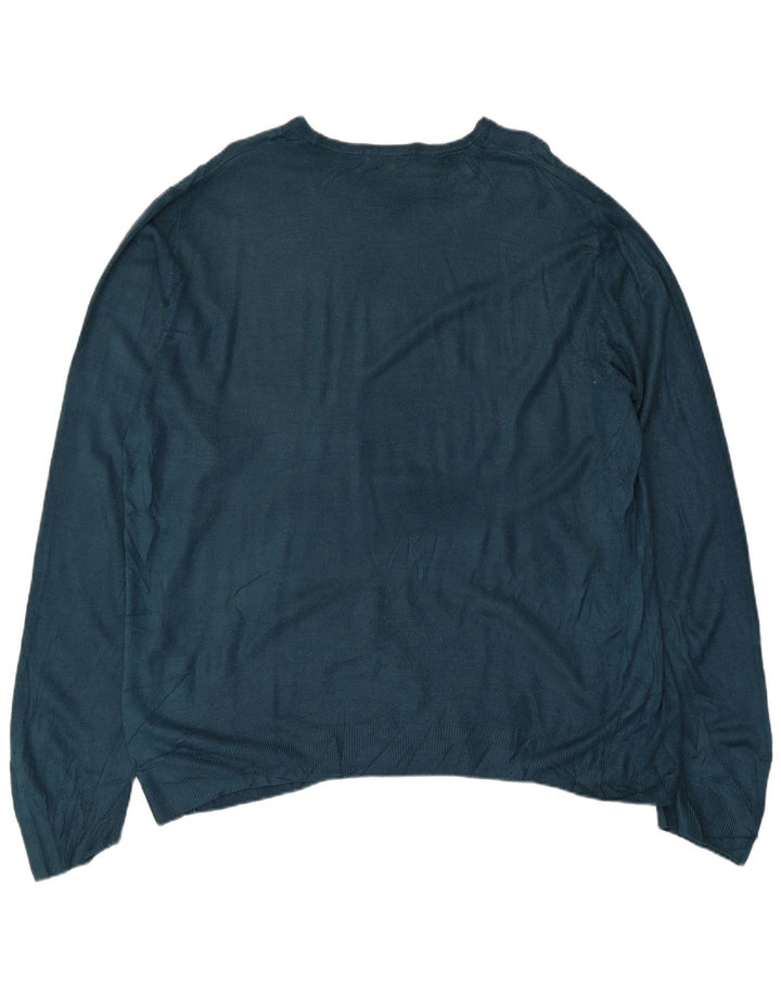 Suéter masculino Marks & Spencer com gola canoa grande verde