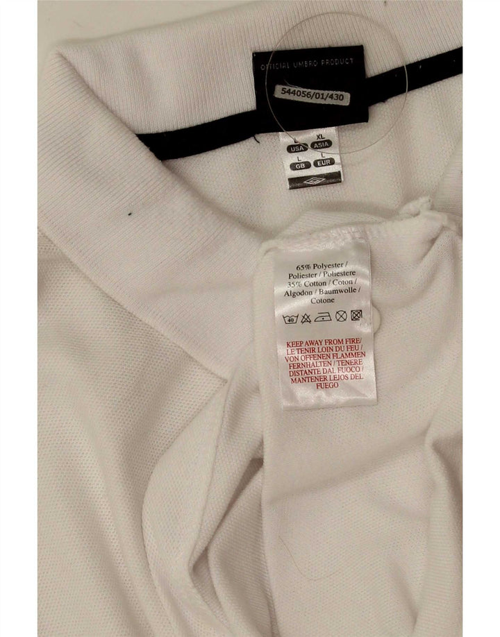 Camisa polo masculina Umbro grande poliéster branco