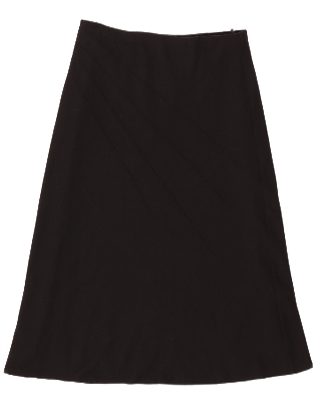 Saia feminina Marks & Spencer UK 16 grande W33 poliéster preto