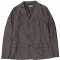 Jaqueta Blazer Benetton Boys 3 Botões 11-12 Anos 2XL Algodão Cinza