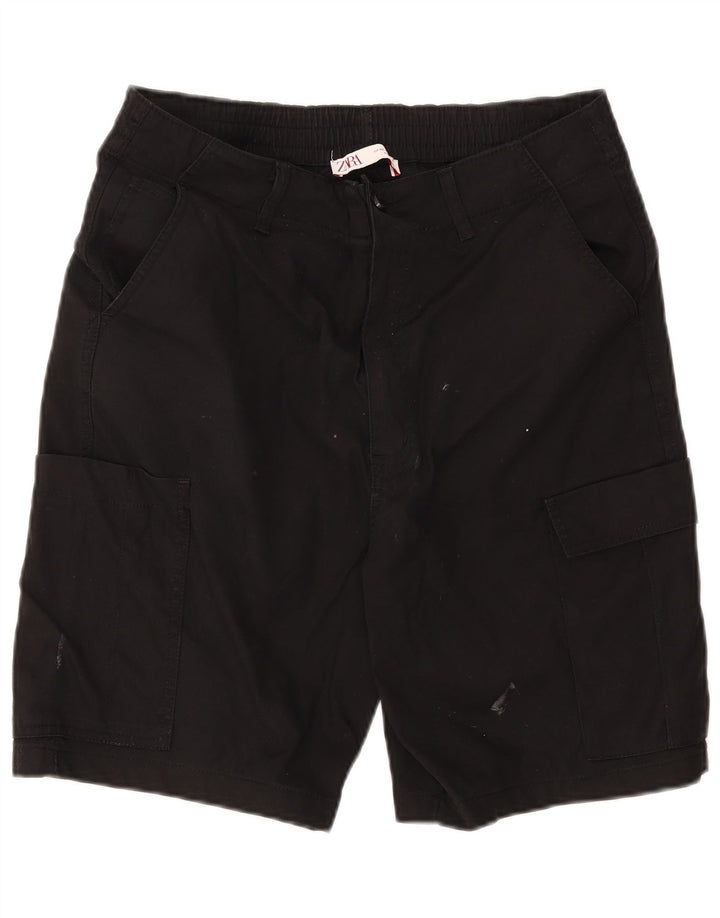 Zara Mens Cargo Shorts EU 42 Grande W32 Preto