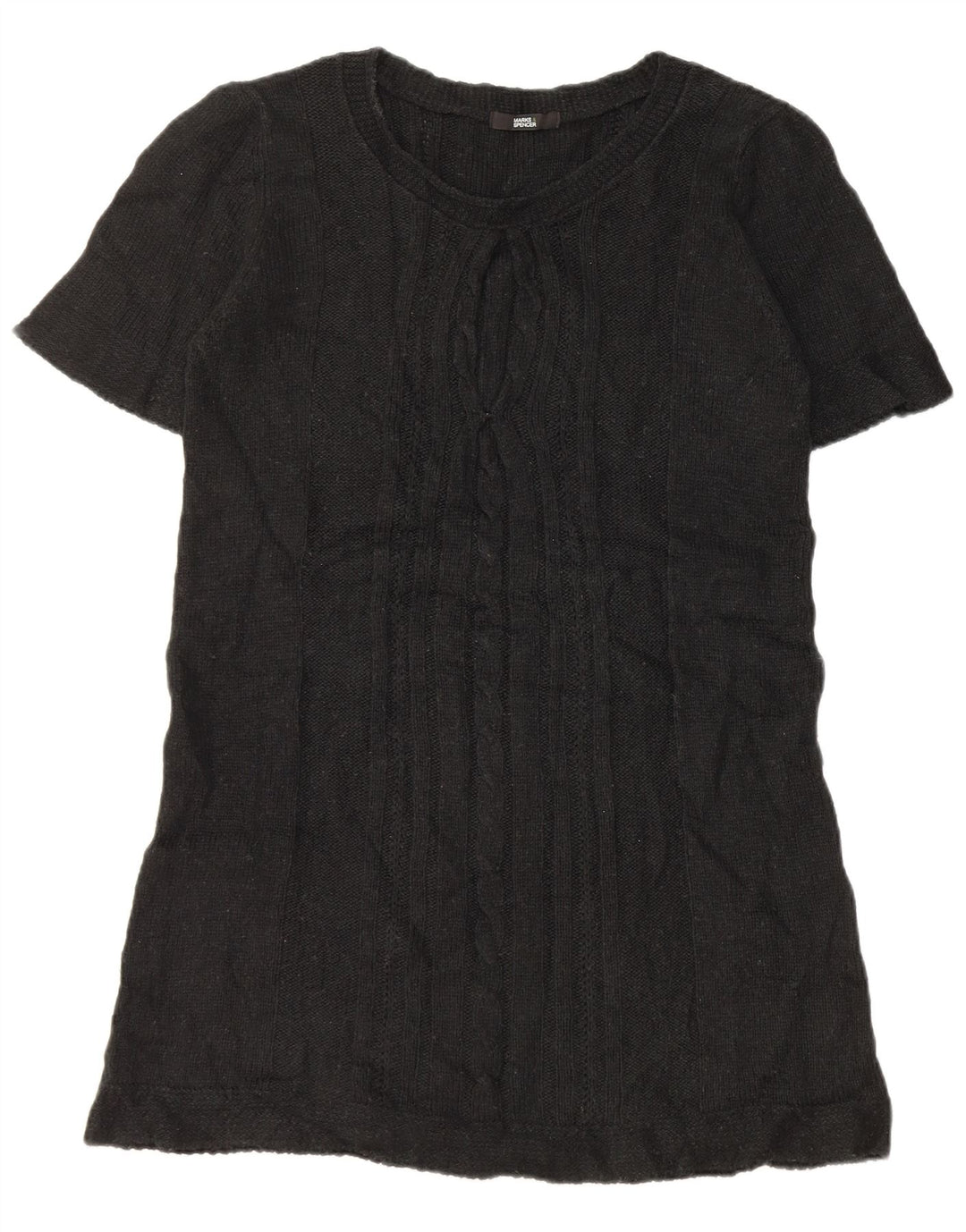 Vestido jumper feminino Marks & Spencer Reino Unido 14 acrílico preto médio