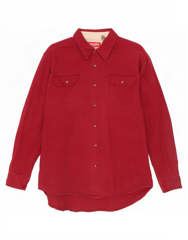 Camisa masculina Wrangler grande algodão Borgonha
