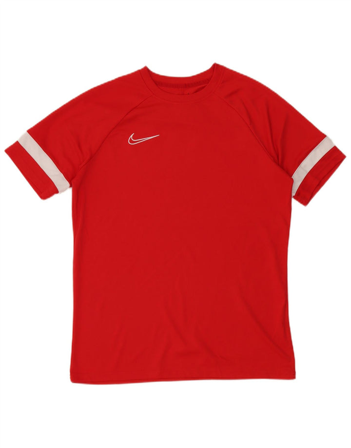 Camiseta masculina Nike Dri Fit Top grande poliéster colorblock vermelho
