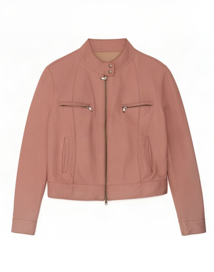Jaqueta feminina de couro Racer Wanted IT 48 XL rosa