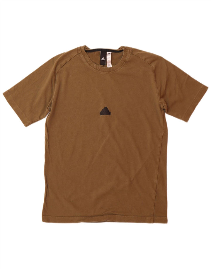 ADIDAS Mens Camiseta Top XS Cáqui Algodão
