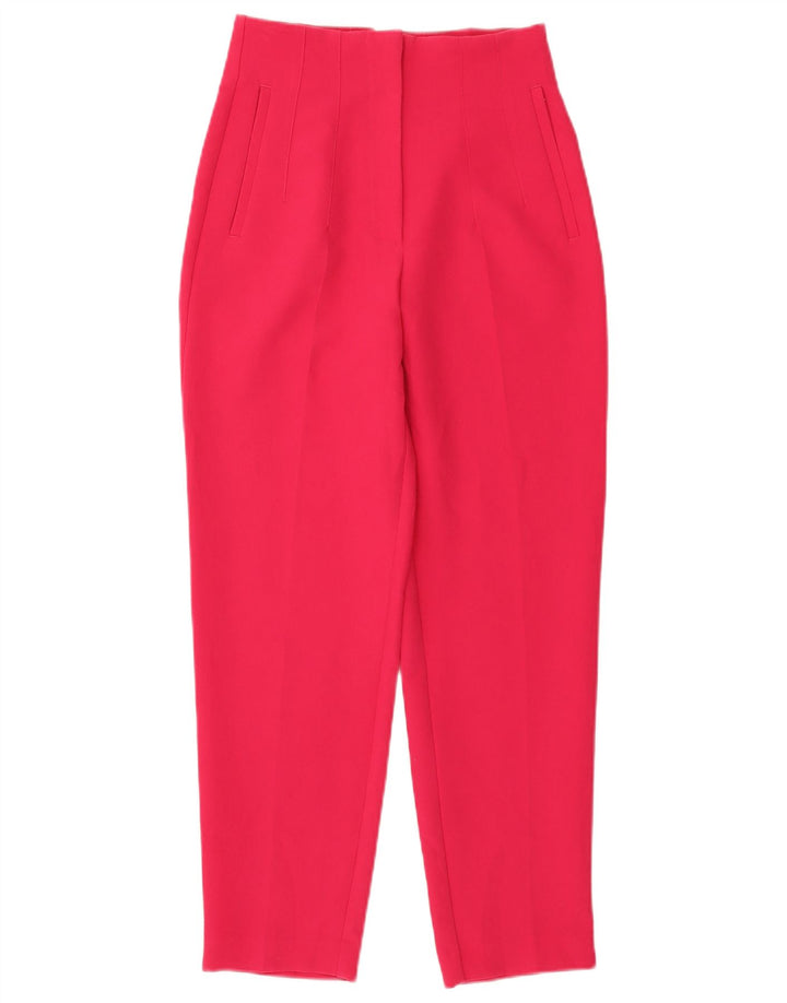 Zara Calça Cônica Feminina Pequena W26 L26 Poliéster Rosa