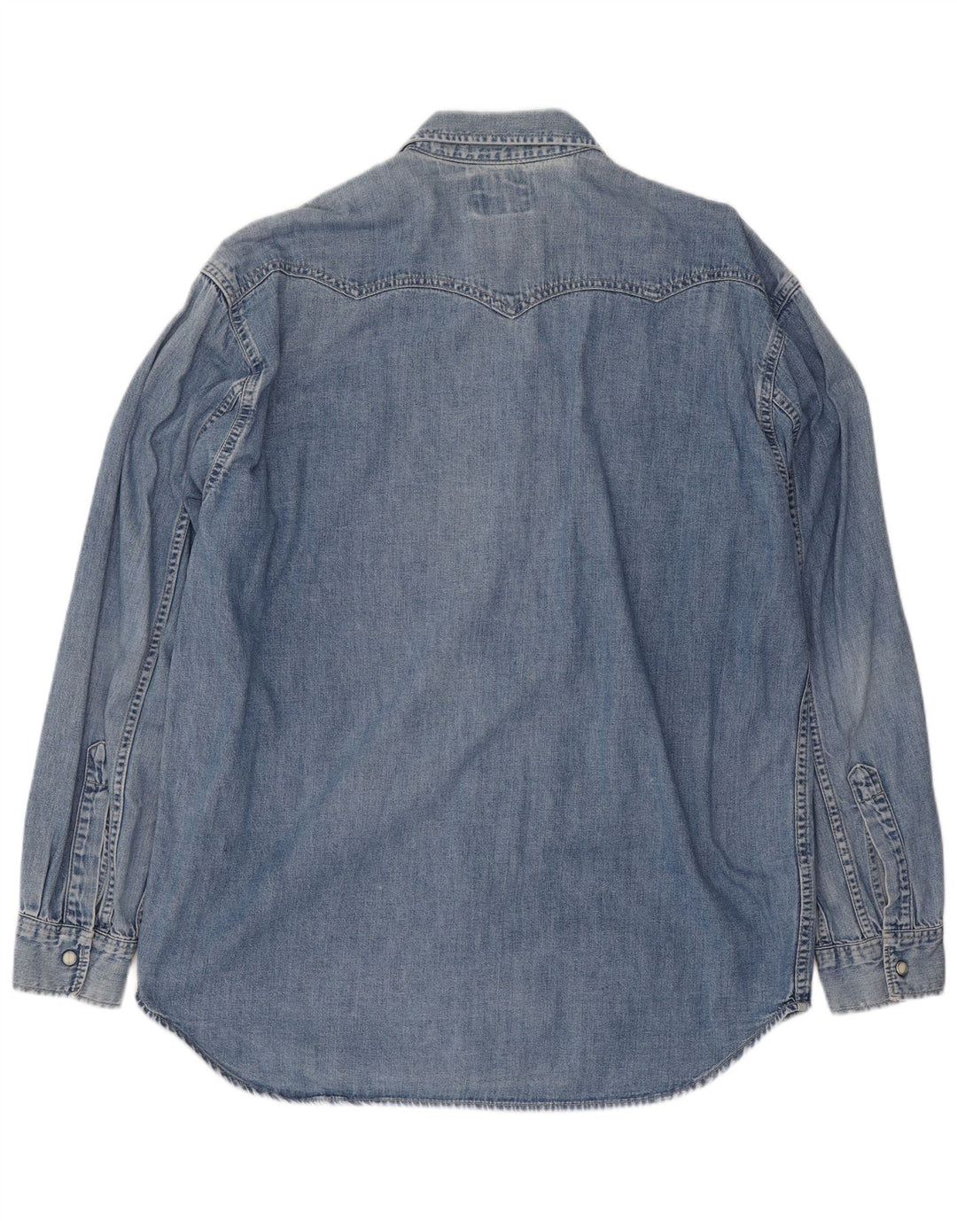 Camisa jeans masculina Levi's grande algodão azul