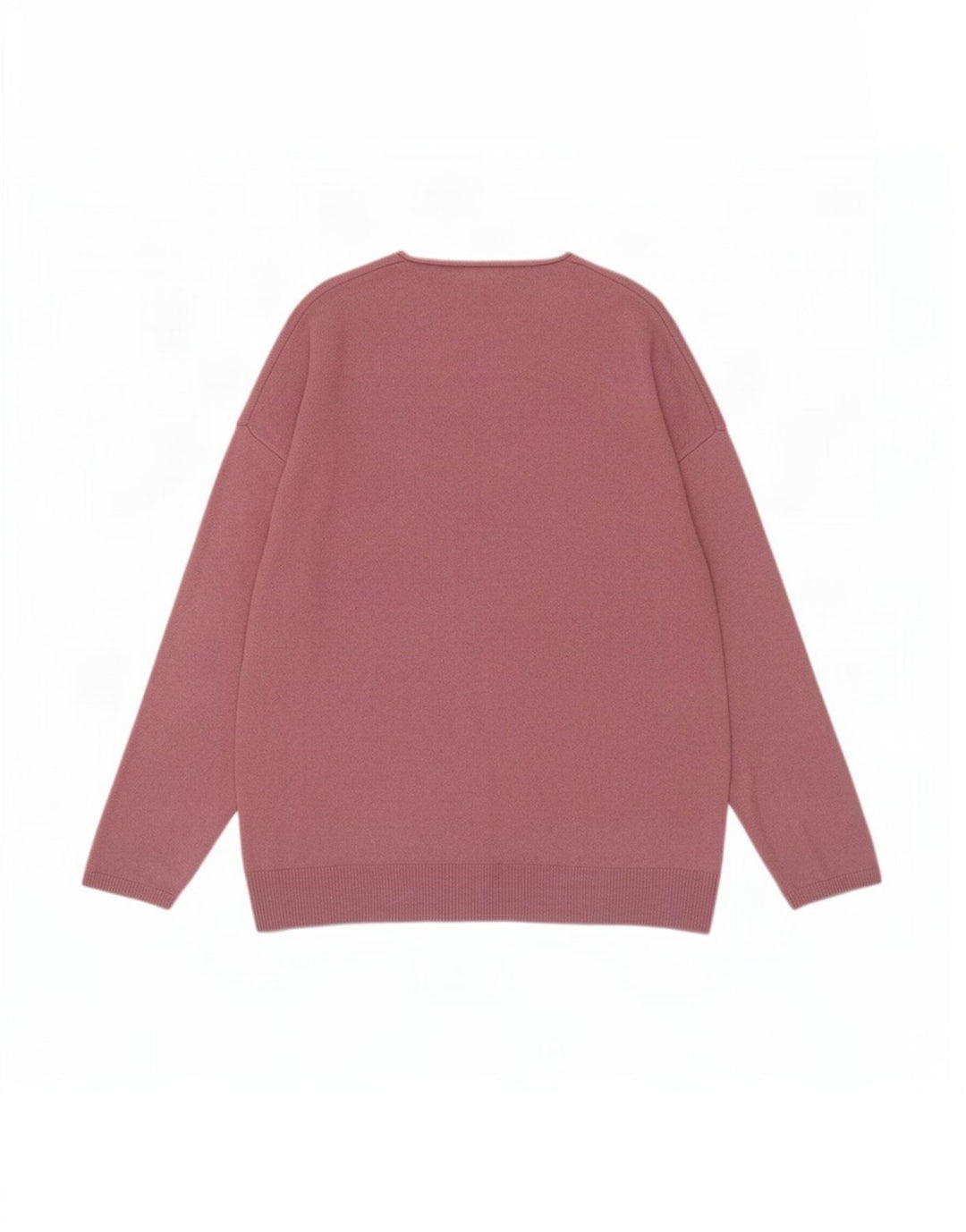 Suéter masculino Massimo Dutti com gola canoa grande de lã rosa