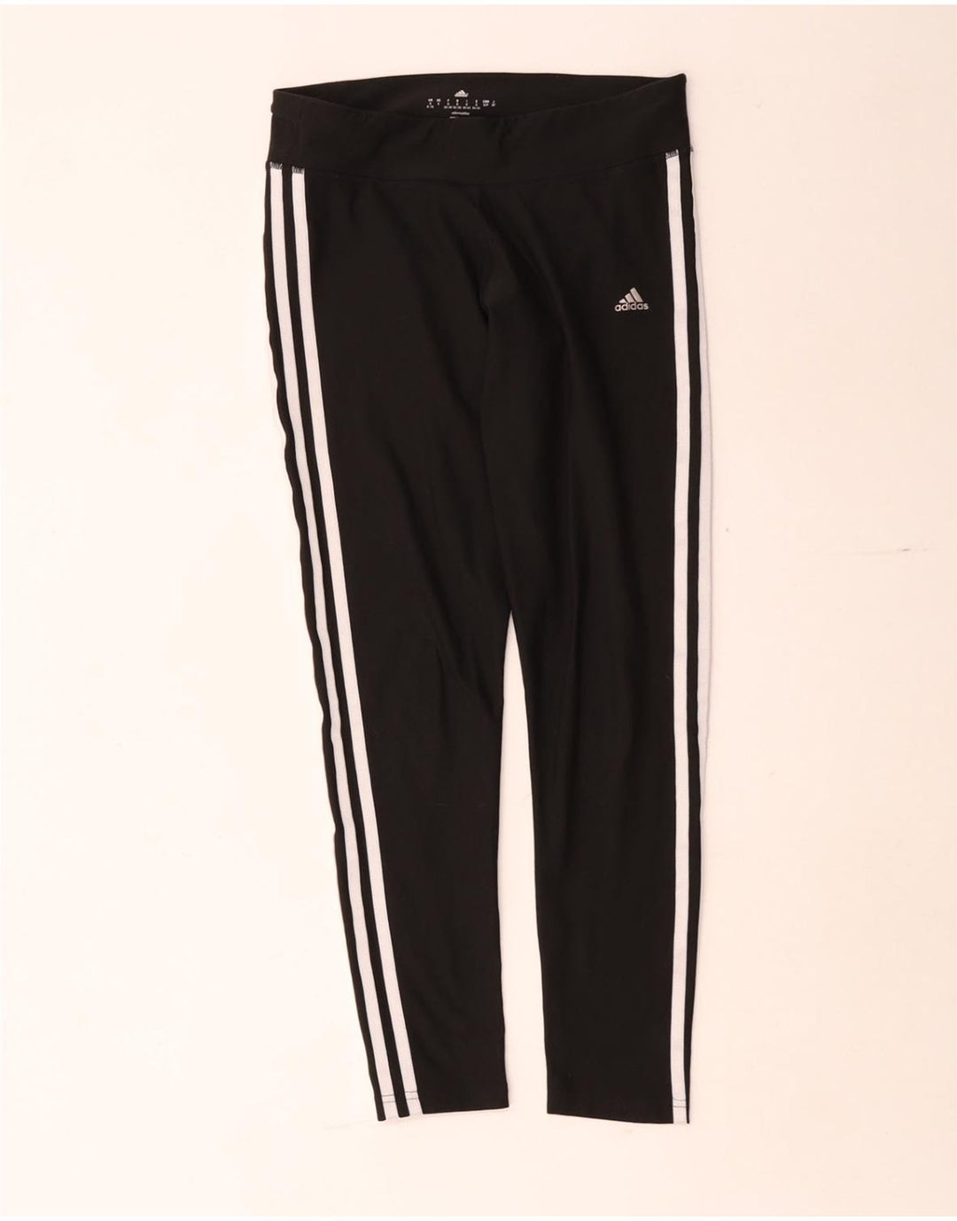 Leggings Crop Adidas Feminino UK 8 Pequeno Poliéster Preto