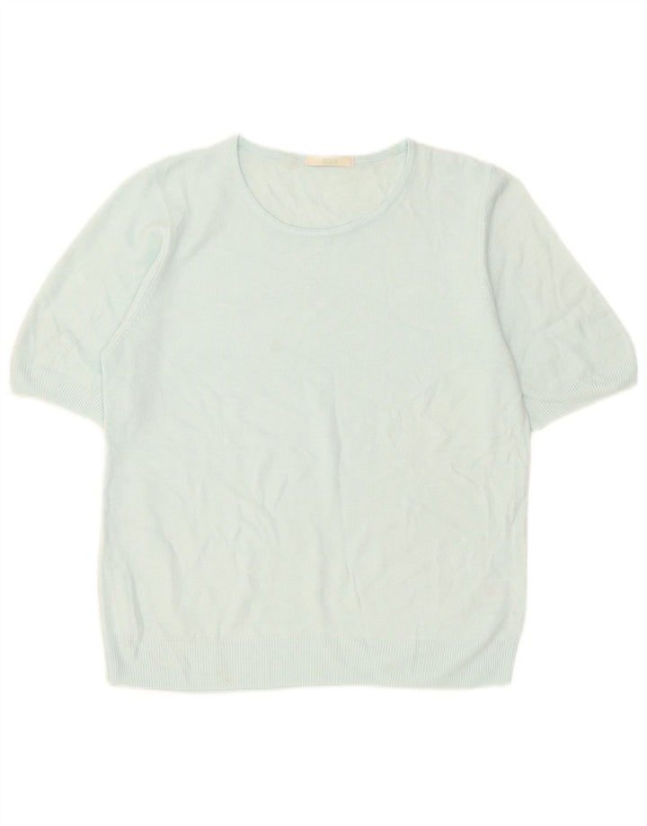 Suéter feminino Marks & Spencer com gola canoa Reino Unido 16 grande azul