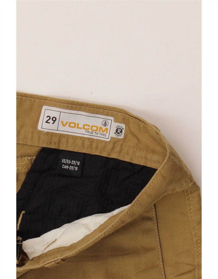 Shorts Chino Masculino Volcom W29 Pequeno Poliéster Cáqui