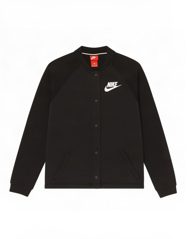 Nike Womens Graphic Tracksuit Top Jacket UK 10 Pequeno Preto