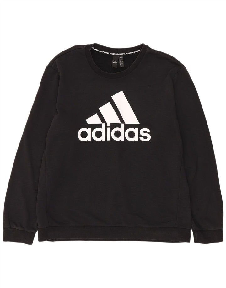 Adidas Mens Graphic Regular Fit Moletom Jumper XL Preto Algodão