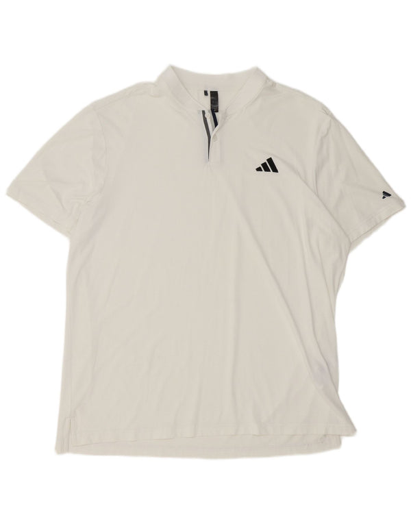 Camisa Polo Masculina Adidas XL Poliéster Branco
