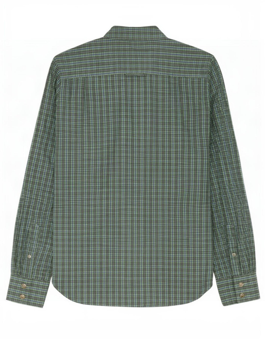 Camisa masculina Superdry grande algodão guingão verde