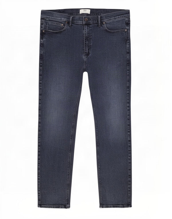 Marks & Spencer Mens Slim Jeans W40 L33 Azul Marinho Algodão