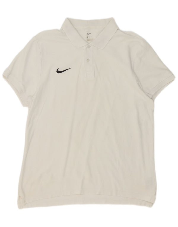 Camisa polo masculina Nike grande algodão branco